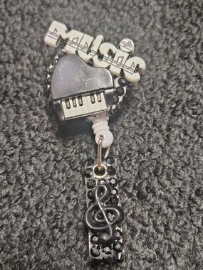 Music Note ID Work Badge Reel Lanyard Holder Retractable Reel Teacher Gift